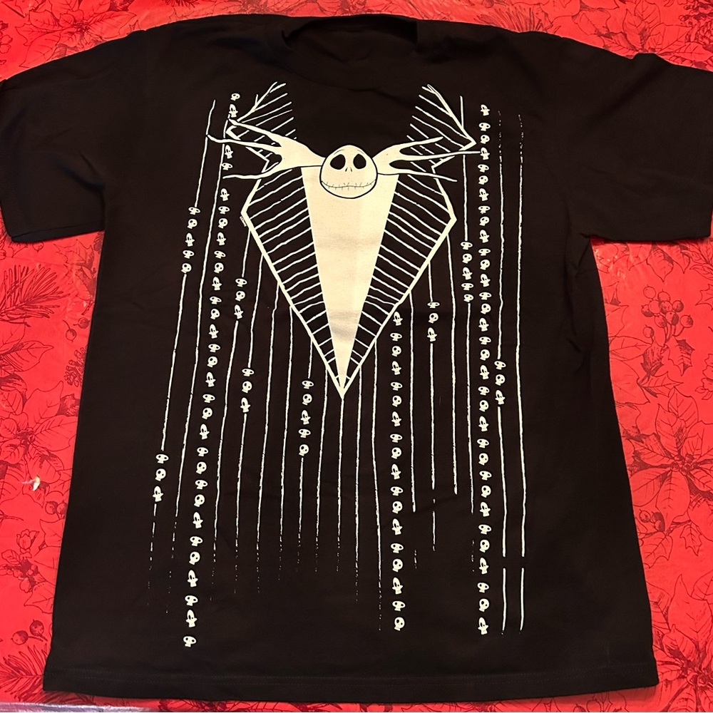 Black Graphic Jack Skellington Men’s Shirt